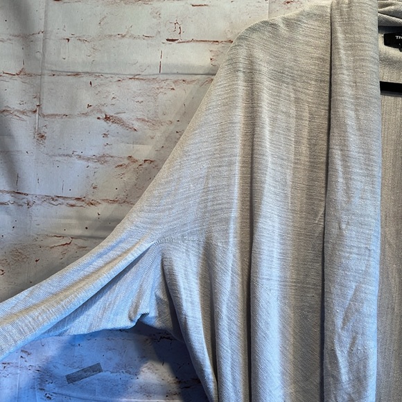 Theory Long Sweater Womens Petite Small Curved Hem Linen Cardigan Cream Casual - Picture 4 of 11